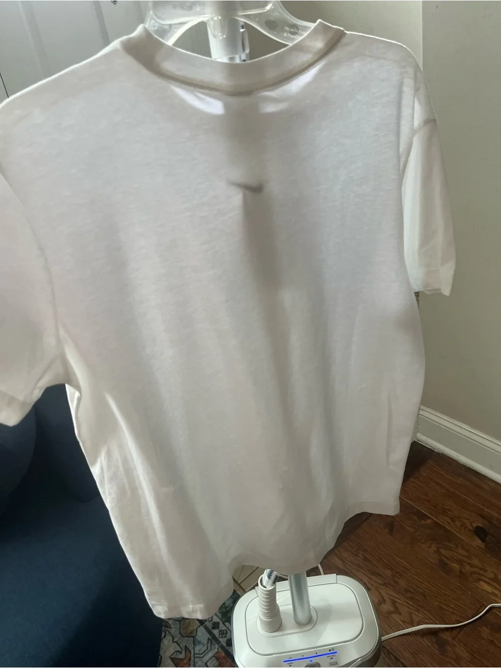 Nike White Short Sleeve Tee with Black Swoosh